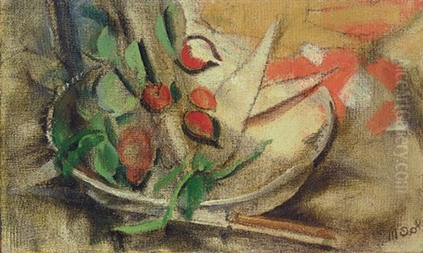 Stilleben Mit Radieschen Oil Painting by Max, Mopp Oppenheimer