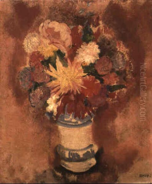 Blumenstraus Oil Painting by Max, Mopp Oppenheimer