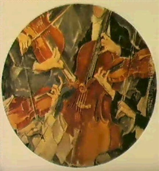 Das Kolische Quartett Oil Painting by Max, Mopp Oppenheimer