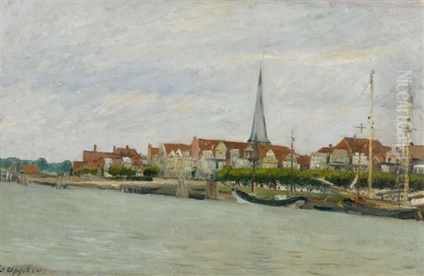 Travemunde Oil Painting by Ernst Oppler