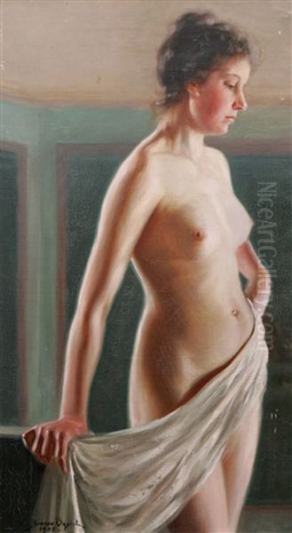 Nakenstudie Oil Painting by Simon Oqvist