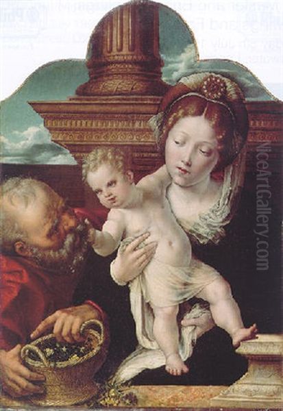 The Holy Family Oil Painting by Bernaert (Barend) van Orley