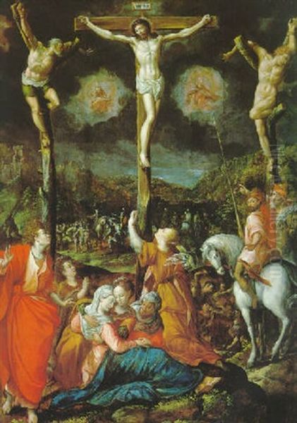 Die Kreuzigung Christi Oil Painting by Bernaert (Barend) van Orley