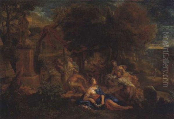 Antikes Opferfest Oil Painting by Orley, Jan van