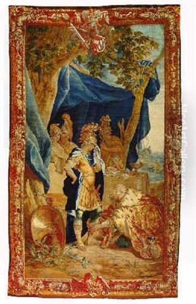 Koenig Priamos Erbittet Von Achill Die Herausgabe Des Leichnams Seines Sohnes Hector Oil Painting by Orley, Jan van