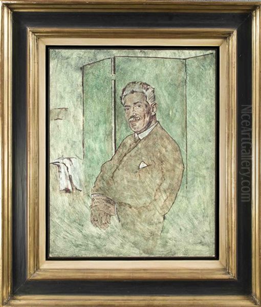 Portrat Des Osterreichischen Komponisten Und Violinisten Fritz Kreisler (1875-1962) Oil Painting by Emil Orlik