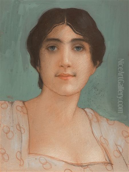 Portrat Einer Jungen Frau Oil Painting by Emil Orlik