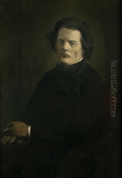 Anton Rubinstein Anno Aetatis Suae L Oil Painting by Emil Orlik