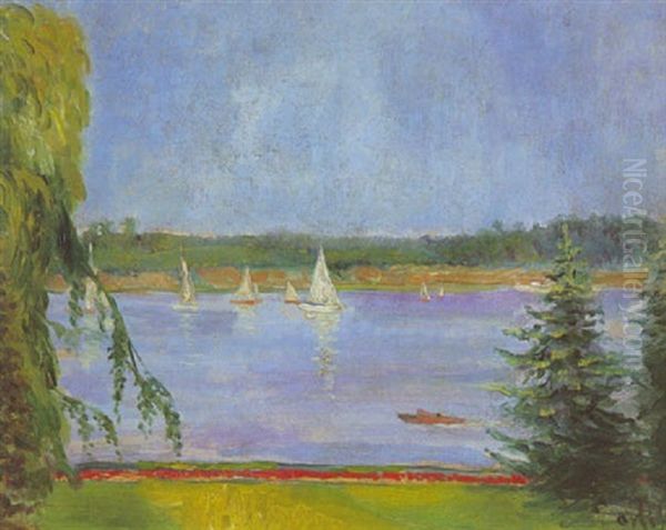 Seelandschaft, Moglicherweise Bei Berlin Oil Painting by Emil Orlik