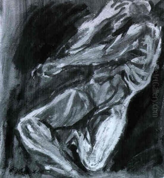 Male Nude Oil Painting by Jose Clemente Orozco