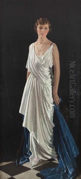 Portrait Of Mrs Oscar Lewisohn, Formerly Miss Edna May Oil Painting by Sir William Newenham Montague Orpen
