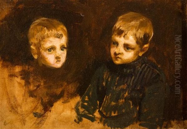 A Study In Brown Oil Painting by Sir William Newenham Montague Orpen