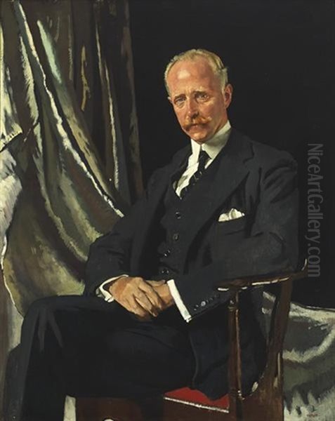 Portrait Of Vivien Hugh Smith (1867-1956), Later First 1st Baron Bicester Of Tusmore Park, 1919 Oil Painting by Sir William Newenham Montague Orpen