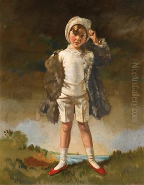Noll, Son Of Oliver St. John Gogarty Oil Painting by Sir William Newenham Montague Orpen