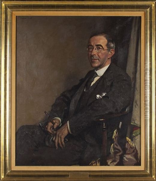 Portrait Of Sir Ernest Benn Oil Painting by Sir William Newenham Montague Orpen