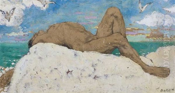 Nude On The Hill Of Howth Oil Painting by Sir William Newenham Montague Orpen