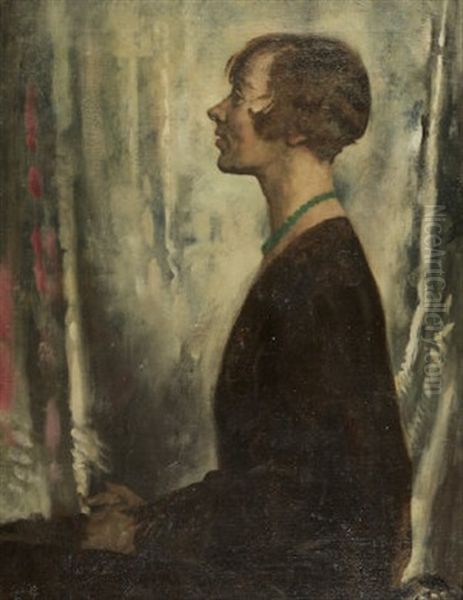 Portrait Of Mrs. Bendir Oil Painting by Sir William Newenham Montague Orpen