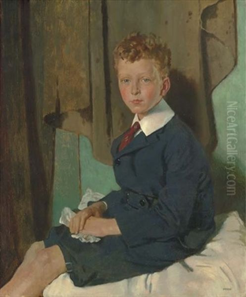 Portrait Of Mr John Drum, Jr Oil Painting by Sir William Newenham Montague Orpen