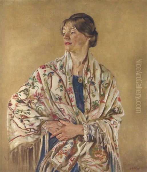 The Chinese Shawl Oil Painting by Sir William Newenham Montague Orpen
