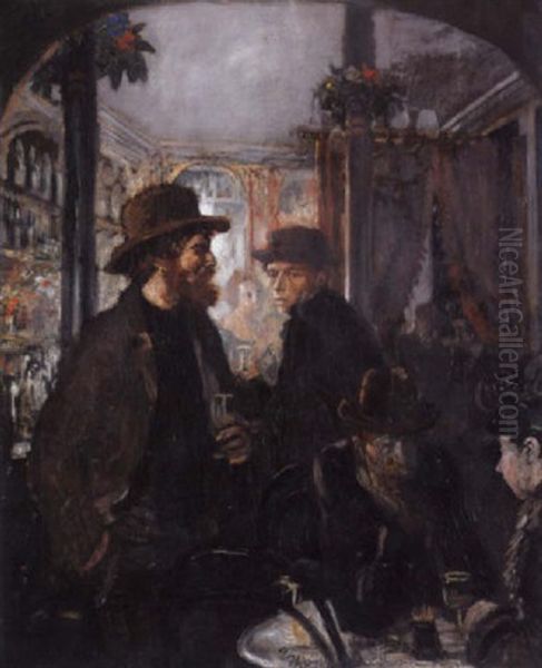 The Nell Gwynne Public House Oil Painting by Sir William Newenham Montague Orpen