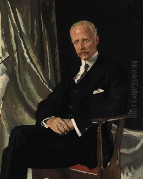 Portrait Of Vivian Hugh Smith, Later 1st Baron Bicester Of Tusmore Park Oil Painting by Sir William Newenham Montague Orpen