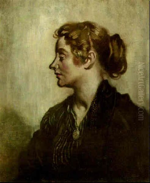 Lottie Of Paradise Walk Oil Painting by Sir William Newenham Montague Orpen