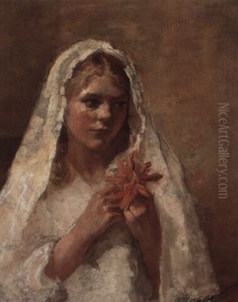 Her First Holy Communion Oil Painting by Sir William Newenham Montague Orpen