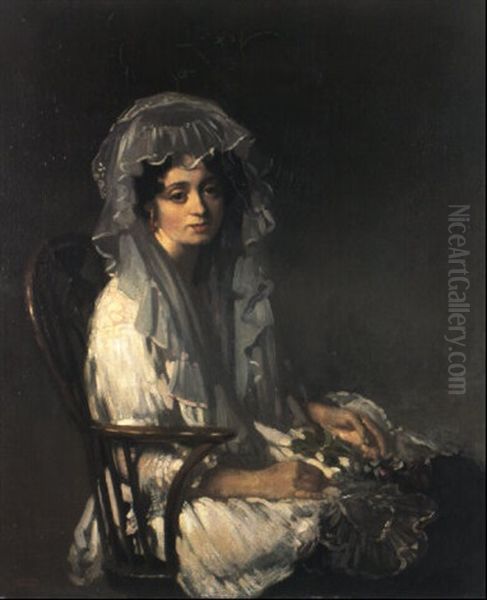 Portrait Of A Spanish Lady Oil Painting by Sir William Newenham Montague Orpen