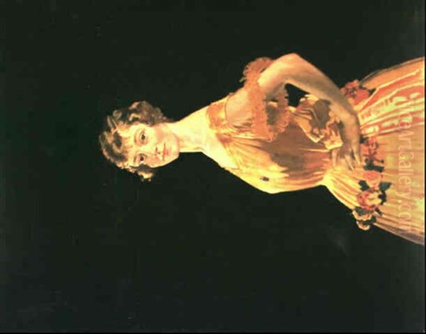 Portrait Of Miss Jenny Simson Oil Painting by Sir William Newenham Montague Orpen