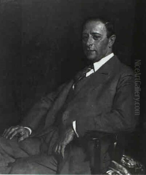 Portrait Of A. Ray Katz Oil Painting by Sir William Newenham Montague Orpen