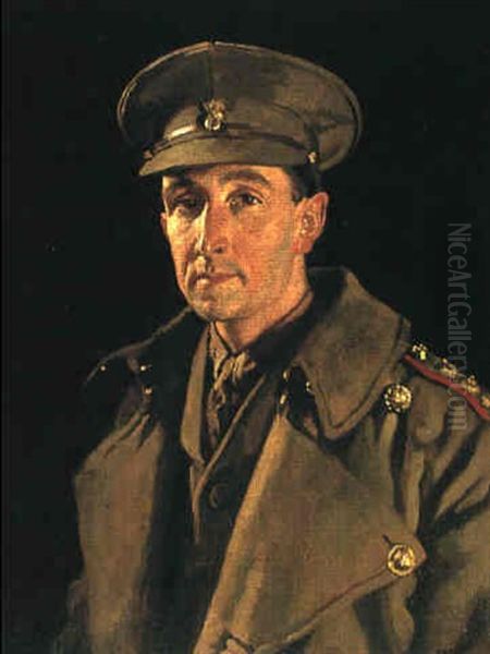 Captain Wood Of The Inniskilling Fusiliers Oil Painting by Sir William Newenham Montague Orpen