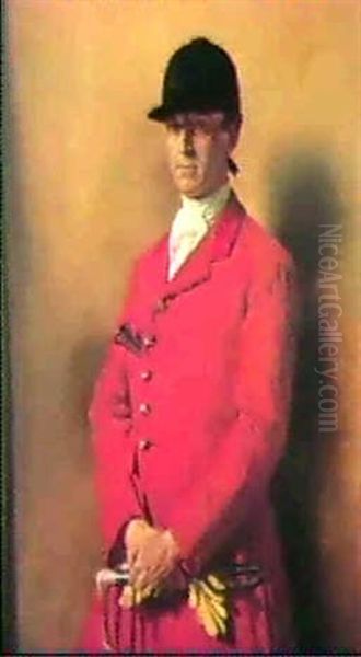 A Portrait Of Captain Marshall Roberts, Master Of The       Fox Hounds (painted In 1926) Oil Painting by Sir William Newenham Montague Orpen