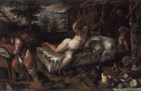 Venus And Mars At The Forge Of Vulcan Oil Painting by Pedro Orrente