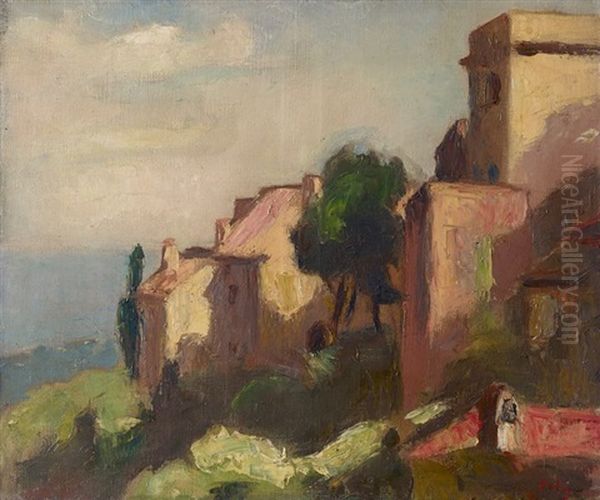 Maison De Village Oil Painting by Manuel Ortiz De Zarate