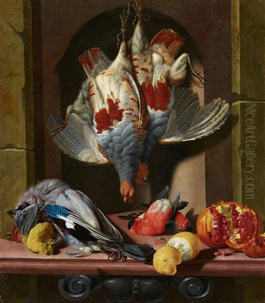 Still Life With Game Oil Painting by Georgius van Os