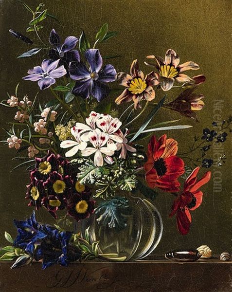 A Floral Still Life Oil Painting by Georgius van Os