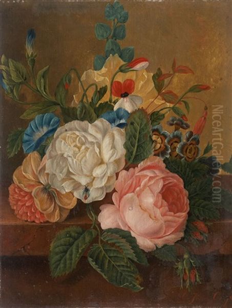 Flower Still Life Oil Painting by Georgius van Os
