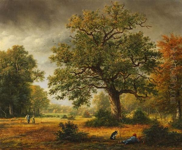 Gewitterlandschaft Mit Figurenstaffage Oil Painting by Georgius van Os