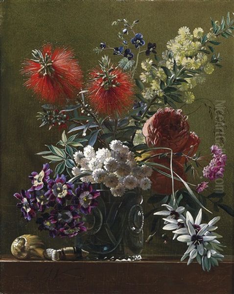 Blumenstuck Mit Schnecken Oil Painting by Georgius van Os