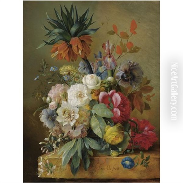 A Still Life Of Flowers Oil Painting by Georgius van Os
