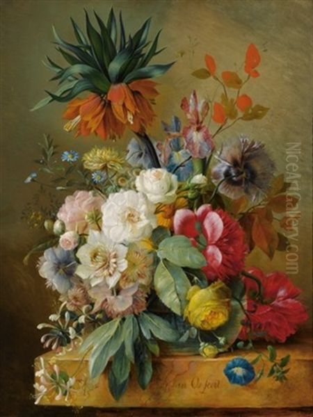 A Still Life Of Flowers Oil Painting by Georgius van Os