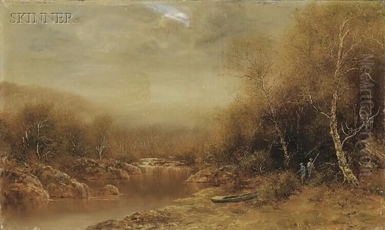 Hudson River-style Landscape Oil Painting by Ralph Albert Blakelock