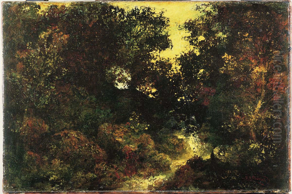 Woodland Brook Oil Painting by Ralph Albert Blakelock