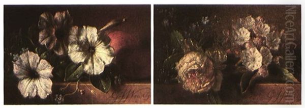 Still Life Of Flowers  Still Life Of Flowers And Fruit] Oil Painting by Georgius van Os