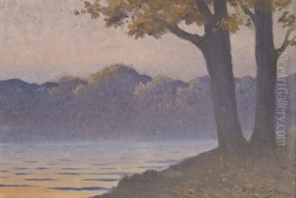 Paysage Au Crepuscule Oil Painting by Alphonse Osbert
