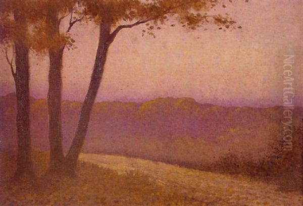 Paysage Brumeux Oil Painting by Alphonse Osbert