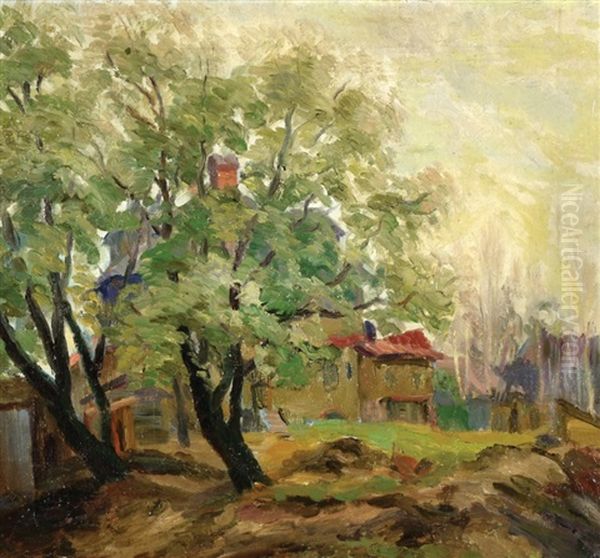 Summer Garden Oil Painting by Alexander Alexandrov Osmerkin