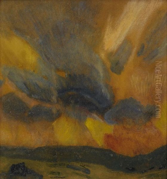 Fore Skyfallet Oil Painting by Helmer Osslund