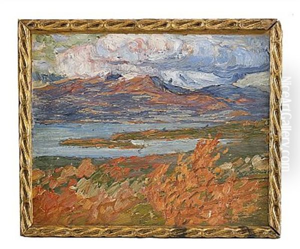 Hoststamning (abisko) Oil Painting by Helmer Osslund