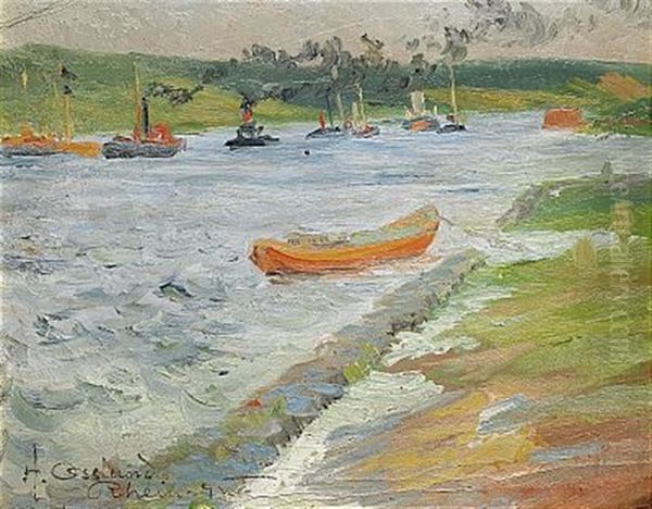Batar Pa Rhein Oil Painting by Helmer Osslund
